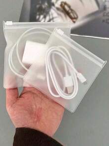 10pcs Self-Sealing EVA Zipper Bags - Jewelry Storage Bags, Suitable For Earrings, Rings And Accessories, Anti-Oxidation Reusable Sealed Packaging, Transparent Small Sealed Bags, Prevent Oxidation, Great Helper For Home And Travel - White - View 5