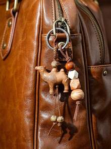 Wood Animal,Camel Charm Keychain,Bag Charm,Key Ring Accessories Gifts For Car,Women Vacation Accessory Gift,Backpacks,Hand Bag,Diwali Gift,Eid Al-Fitr - Multicolor - View 5