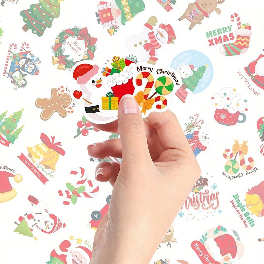 somoving Christmas Stickers, 600 Unique Vinyl Stickers With A Merry Christmas Theme, Perfect For Holiday Parties - Multicolor - View 1