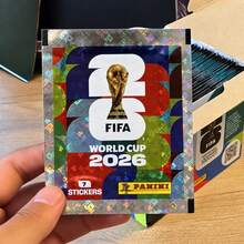 FIFA صندوق بانيني 2026 كأس العالم، 7 ملصقات في كل عبوة، بطاقات كرة قدم مرخصة رسمياً، مناسبة لعشاق كرة القدم - متعدد الألوان - مشاهدة 6