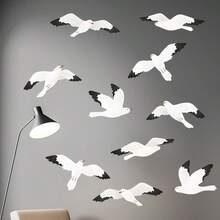 1set Seagull Wall Sticker, Bird Self-Adhesive Paper, Suitable For Home Decoration, Room Decoration, Wall Decoration, PVC Waterproof Material, Removable - Self-adhesive - View 3