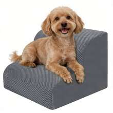 Tangga Ramp Mainan untuk Kucing & Anjing, Tangga 2/3/4 Langkah untuk Anak Anjing, Tempat Tidur, Sofa, Ramp Anjing, Tangga Hewan Peliharaan yang Dapat Dilepas, Membantu Hewan Peliharaan dengan Mudah Menaiki Sofa dan Tempat Tidur, Langkah Spons Tahan Lama Anti Selip, Permukaan Lembut dengan Bantalan, Dapat Dilepas dan Mudah Dibersihkan, Cocok untuk Anjing dan Kucing Kecil/Sedang/Besar/Lansia, Furnitur Hewan Peliharaan Premium, Ramp Anti Selip - Light Grey - View 6