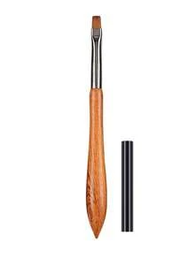 Olasalon Acrylic Nail Brush, Sandalwood Handle, Suitable For Professional Application Of Acrylic Nail Polish And Acrylic Powder - Chocolate Brown - View 18