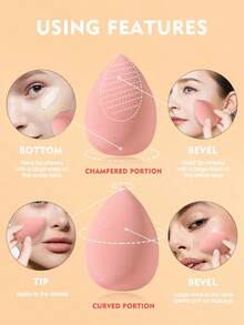 Super Soft Makeup Sponge, Wet & Dry Dual Use, Ultra Soft Cushion Makeup Sponge, Cosmetic Sponge - Multicolor - View 6