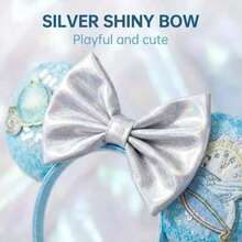 Hasbro Cinderella Castle Sequin Mickey Mouse Headband, Silver Bow Pumpkin Carriage Embroidered Hairband, Suitable For Theme Park Visits, Cospla - Multi-color - View 6