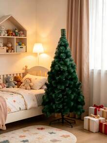 Artificial Christmas Tree, Easy Assembly & Dense Pine Needles, Foldable Metal Stand, Green Xmas Tree For Home, Shop Window Holiday Decor, Ideal For Family & Party Decor Enthusiasts, Only Christmas Tree, Accessories Not Included - Multiple Specifications - View 8