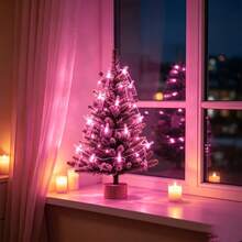 Pink LED Photo Clip Fairy String Lights With 15 Picture Clips, Indoor Wall Photo Display Lamp, Bedroom Christmas Tree Holiday Party Ambient Decor Light - Photo Clip Light - View 6