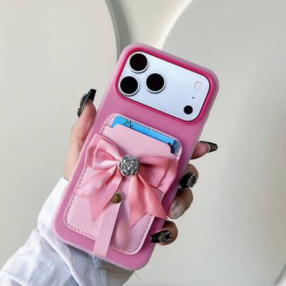 1 pieza Funda de teléfono 2 en 1 con patrón de tarjeta de lazo anti-caída de gel mate compatible con IPhone15promax/16promax/17 Promax/18PRO Android Galaxy S23 Ultra/A17/A27 Android Phone Note15pro/ Smart 8/ Hot 40i/ Spark 20/ Spark 20C/ Spark Go 2024 Android Phone