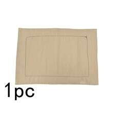 1/2/6件組 INS風極簡新中式方框內縫線茶布 茶桌墊 茶具攝影背景布 餐巾墊 - 彩色 - 查看 13
