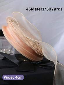 10/50 Yards Clear Chiffon Ribbon, Organza Ribbon, For Gift Wrapping, Decoration, Christmas, Wedding, Birthday Party, Bouquets, Wreaths, Sewing Supplies - Multicolor - View 25