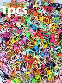10/30/50/100pcs Vibrant Metal Keyring Hooks - Rotating Swivel Heavy Duty Lobster Clasp - Perfect For DIY Jewelry And Bag Accessories - Multicolor - View 22
