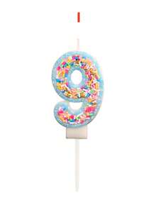 Light Blue Glitter Border Rainbow Candy Birthday Number Candle, Autumn Decor, Souvenir, Camping, Kitchen, Christmas, Party Gift, Kitchenware, Home Decor & Accessories, Party Decoration & Supplies - View 14