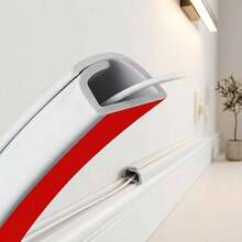 PVC Self-Adhesive Semi-Enclosed Cable Raceway, Wall Wire Concealer, Slim Cable Management Channel, Wire Concealment Organizer For Desk, TV, Home Office, Available In White, Black, Gray, 6.5ft Long - Multicolor - View 6