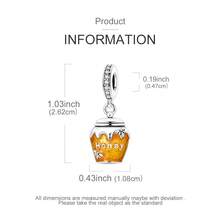1 Pieces Original Design Silvery Color Honey Cake Charms Beads Colored Glaze Cubic Zirconia Inlay DIY Making For Women Fits Original Bracelet - Multicolor - View 6