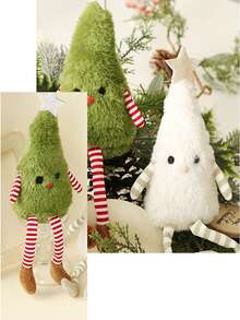 1pc/2pcs Christmas Decorations, Cute Christmas Tree Hanging Ornaments, Christmas Table Decor, Home Party Accessories, Party Gifts, Couple Gifts, Christmas Figurines, Suitable For Fireplace Mantel, Fireplace, Home Decor, Holiday, New Year - Multicolor - View 7