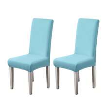 1/2/4/6pcs Solid Color Chair Covers, Decorative Dust-Proof Elastic Full-Coverage Chair Covers, Removable And Washable - Multi-color - View 28