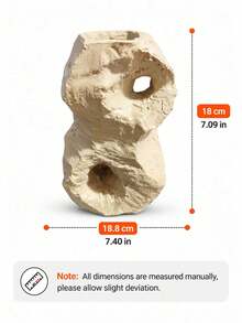 1pc Beige Abstract Hollow Resin Vase, Wabi-Sabi Irregular Textured Flower Vase For Dried Flowers, Pampas Grass And Branches, Modern Tabletop Decor For Living Room, Entryway, Shelf And Office ,Planters,Flower Pot,Plant Pots ,Spring Decor,Home Decor - New Model - View 12