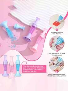Handmade Diamond Painting Pen, Suitable For Diamond Painting DIY Dotting Tool - Full Set Handmade Nail Art Dotting Pen, Crystal Vase Inlay And Handmade Embroidery - Creative Diamond Painting Tool, Crafts, DIY Handmade Kit - Sets - View 2
