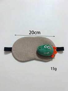 1pc 5-10Y Teenager 3D Cute Cartoon Dinosaur Sleep Eye Mask, All Black Eye Protection Sleep Mask, Nap Light-Blocking Eye Cover, Airplane Travel Eye Mask, Multi-Function Sleep Eye Mask - Multicolor - View 10