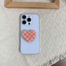 Ins Minimalist Heart-Shaped Phone Pop-Up Stand, Luxury Heart Gemstone Phone Back Adhesive Mount, Suitable For All Phones, Desktop Stand - Multicolor - View 7