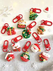 10/5/3pcs New Christmas Keychains, Cute Earphone Case Pendant, Bag Charm For Girls And Students, Gift Accessory For Best Friends - Multiple Styles - View 2
