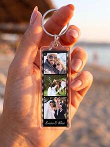 Customized Personalized Film Strip Photo Keychain-Perfect For Valentine's Day, Birthdays, Christmas, Anniversaries, And Cherishing Wonderful Memories. - Multicolor - View 8