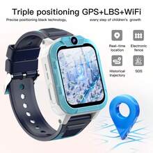 Blackview 兒童智能手錶 1.85 吋 HD 螢幕 IP68 防水 GPS LBS WIFI 即時追蹤、地理圍欄警報、手電筒與警告燈、親膚錶帶與掛繩、家長 APP 加密數據、10 款內建遊戲兒童安全手錶 - 查看 2