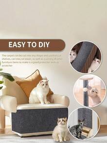 1pc Cat Scratching Pad Sticker, Cat Scratch Board, Cat Scratch Mat Wall Sticker Anti-Cat Climbing Wall Protector Sofa Carpet Protector - 60*30cm - View 3