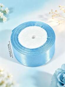 1 Roll 22m Blue Satin Ribbon, Handmade Rose Ribbon, 22m Polyester Ribbon Packaging Ribbon, Home Decor, Scene Decoration, Theme Party Decoration - Ribbon Roll - View 17