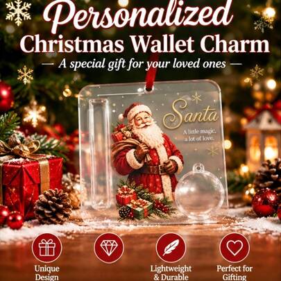 1/10pcs Acrylic Christmas Money Clip, Cash Holder Ornament For Christmas Tree, Here's A Few Bucks Money Gift Holder, Holiday Cash Gift Decoration For Family Friends