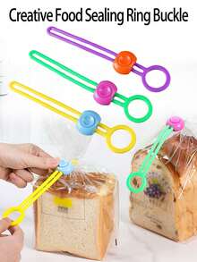 1/3/6/12 Pack Three-Color Snack Fresh-Keeping Ties, With Creative Food Sealing Buckle, Cable Organizer, Kitchen Storage And Fresh-Keeping Tool - Multicolor - View 2