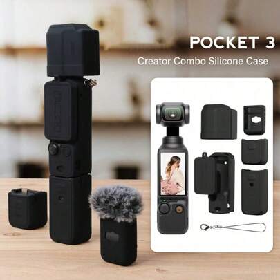Pocket 3 Silicone Cover, For Xtra Muse Protective Case Lens Protector Scratch-Resistant Sleeve Skin Compatible With DJI OSMO Pocket 3 Creator Combo/For Xtra Muse Accessories(Purple)