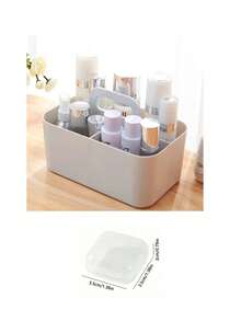 Multifunctional Transparent Storage Basket With Handle, 5-Compartment Desktop Organizer, Large Capacity Plastic Stationery Box, Suitable For Pens, Pencils, Markers And Crayons, Portable Pen Holder - Multicolor - View 12