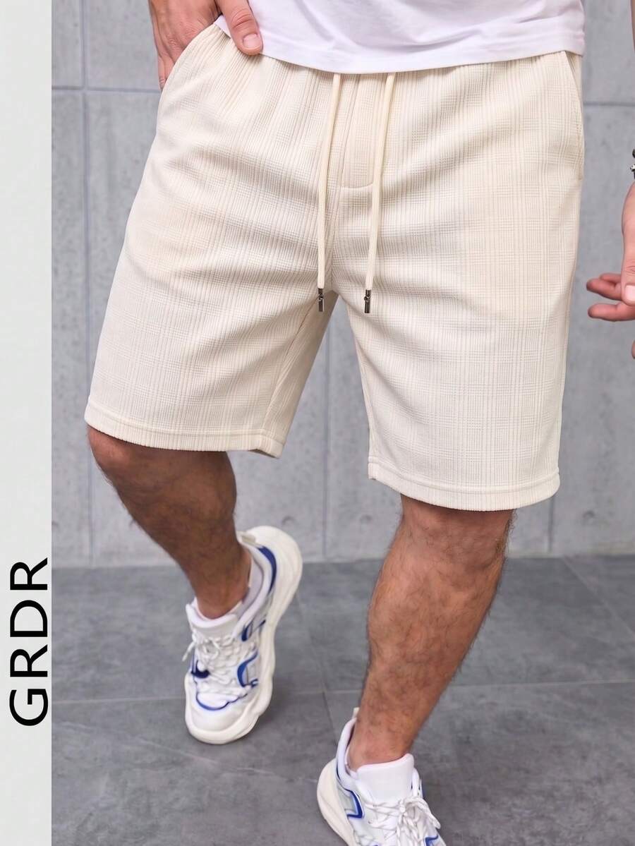 GRDR Men's Vacation Style Casual Comfortable Travel Minimalist Shorts - Apricot - View 1