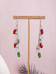 Christmas Colorful Light Pendant Earrings, Fashionable & Exquisite Christmas Earrings, Gift For Friends, Holiday Gift - Style 7 - View 6