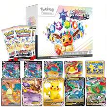 Set Kartu Koleksi Warna-warni Bandai Namco Prismatic Evolutions: Total 360 Kartu, 10 Kartu Per Kemasan (9 Kartu Reguler dan 1 Kartu Emas Per Kemasan), Set Kartu Koleksi Foil Holografik - MultiWarna - View 1