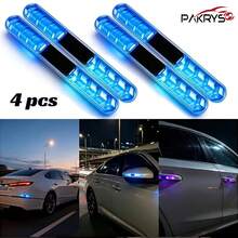 PAKRYS 1/2/4 PCS Strip Lampu Pintu Mobil Tenaga Surya, Lampu Dekorasi Multi-Mode 5 Warna dengan Perekat Mandiri, Pencahayaan Keamanan untuk Mobil Sepeda Motor dan Sepeda untuk Penggunaan Malam Hari - Berbagai gaya - View 14