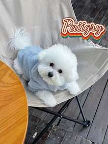 Autumn/Winter Double-Layer Thickened Warm Coat For Cats And Dogs, Suitable For Maltese, Bichon, Abyssinian, Outdoor Cold Protection, Machine Washable, High-Quality Soft Thickened Jacket - Grey - View 6