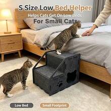 Pet Cat Climbing Frame, Foldable Cat Bed, Thick Anti-Slip Design, No-Wash Cat Climbing Ladder, Suitable For Indoor Use, Can Be Used As Dog And Cat Stairs. - Multicolor - View 1