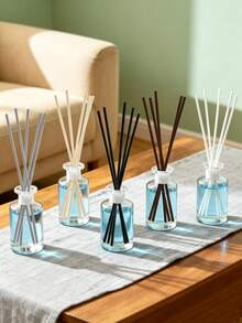 50pcs Reed Diffuser Sticks, Essential Oil Fiber Fragrance Diffuser Sticks, Suitable For Home, Office, Hotel Spa, 20cm X 3mm (Natural Color, Black) - Multicolor - View 7