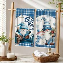 6pcs Kitchen Absorbent Towels, Made Of Polyester Material, Printed With Christmas Gnome Plaid Pattern, Suitable For Kitchen, Bathroom, Ideal Choice For Housewives And Family Gatherings, High Cost-Performance Home Decor And Room Decoration Item. - Multicolor - View 9