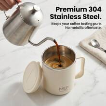 304 Stainless Steel Drinking Cup Portable Coffee Mug Double Layer Cup For Cold And Hot Drinks Sealed Reusable Tumbler - Multicolor - View 6