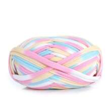Polyester Ribbon Yarn Binding, Packs, Multi-Color Gradient Self Stripe Gradient - Used For DIY Crochet Slippers, Bags, Storage Basket Craft Production - Multicolor - View 9