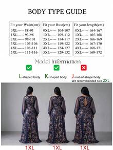 [Cetakan Acak] UNITHORSE Gaun Malam Panjang Wanita Elegan Leher V Lengan Lentera Payet Kontras Warna Jala Pas Badan - Navy Blue - View 7