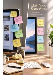 Papan Memo Monitor Akrilik, Ideal untuk Dekorasi dan Aksesori Kantor, Sempurna untuk Pengorganisasian Meja dengan Aksesori Meja Kantor dan Kebutuhan Penyimpanan - Rectangle - View 9
