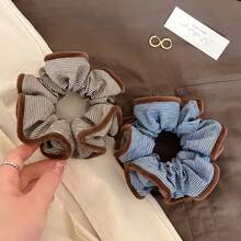 1/2pcs Quilted Casual Cute Elegant Polyester Hair Scrunchies, All Seasons - Multicolor - View 7