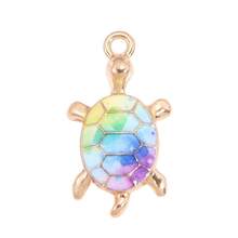 Mixed 10Pcs Pattern Turtle Pendants Alloy Charms DIY Jewelry Accessories For Handmade Bracelet Necklace Decoration - Gold - View 16