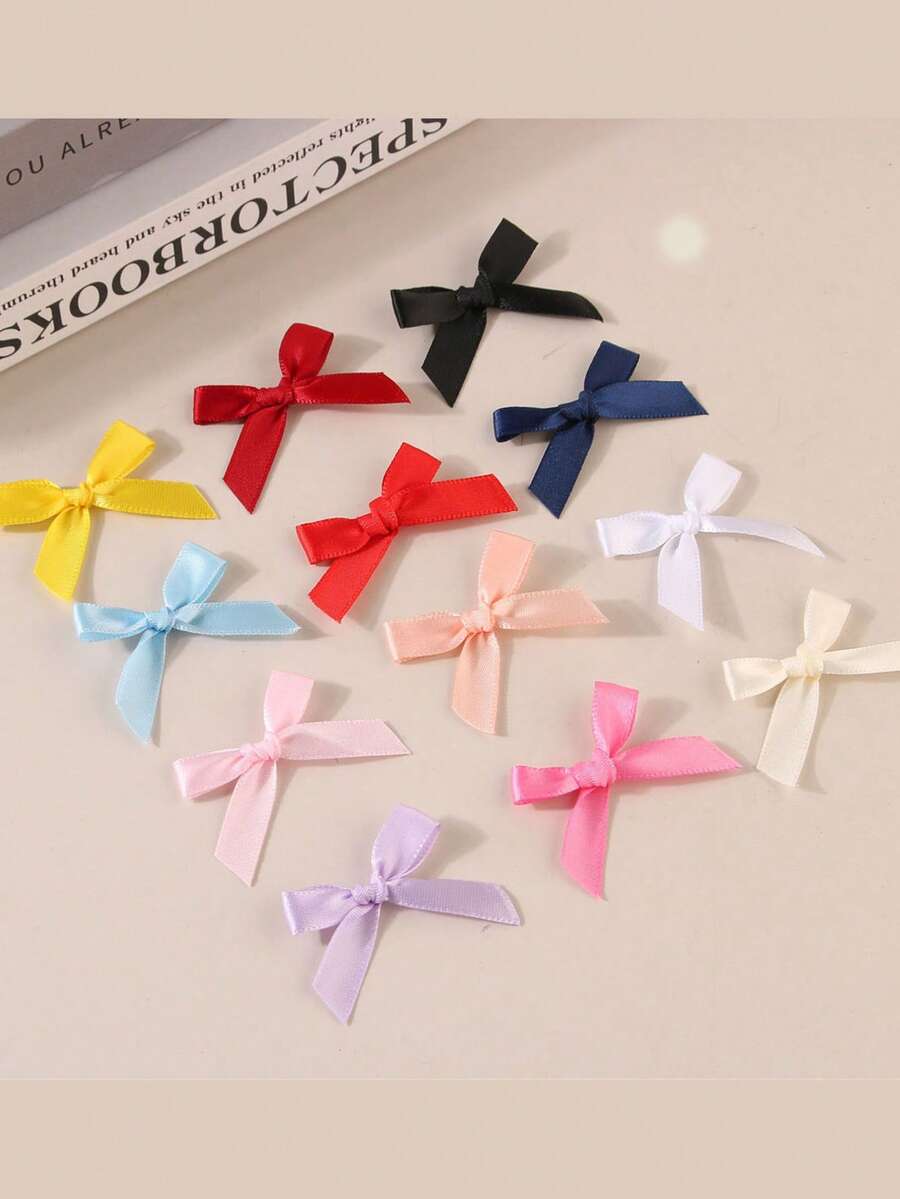 30PCS Colorful Gift Wrap Bows, Colorful Satin Fabric Ribbons Bows, Craft Bows For Gift Wrapping Holiday Gifts Bag Party Decorations, Wedding Decor Christmas Birthday Presents, DIY Handmade Decorr, - Multiple Styles - View 1
