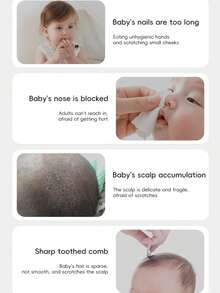 Baby Care Grooming Set With Comb, Brush, Cleaning Tools, Nail Clippers, Newborn Practical Gift Box - Multicolor - View 3