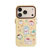 GUCADI Colorful Graffiti Puppy Phone Case, Compatible With Apple 17pm, 18 Pro, Couple Cartoon Soft Shell, Compatible With 15, 16, Shiny, Cute, Girly Style, Creative, Geometric, Cartoon Style, Adorable, Color Block, Niche - Mango Yellow - View 5